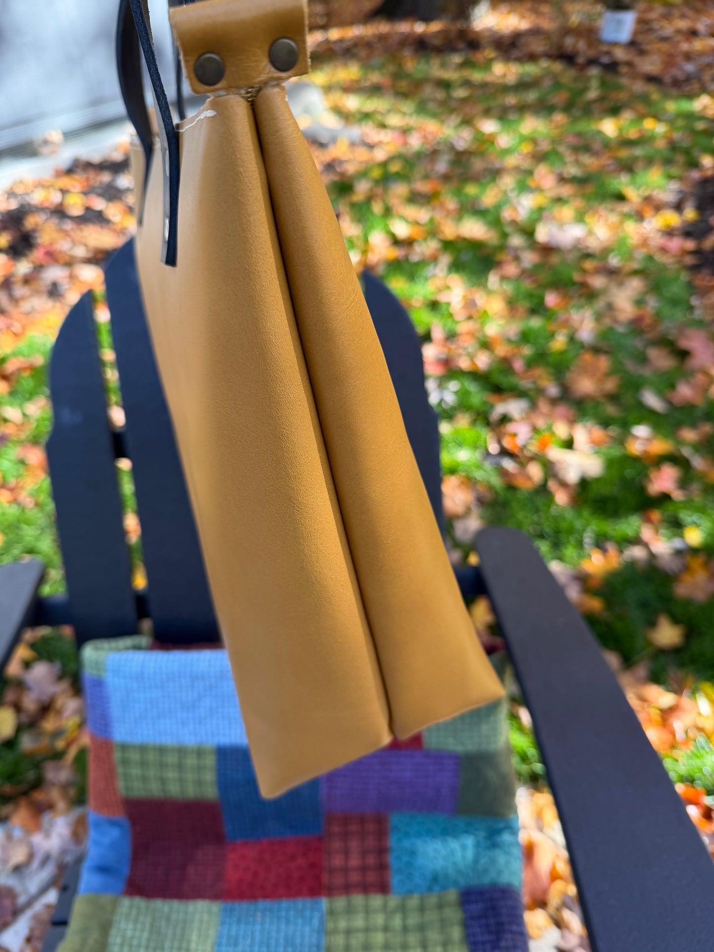 Portland Leather Goods Medium Mango Zippered Tote